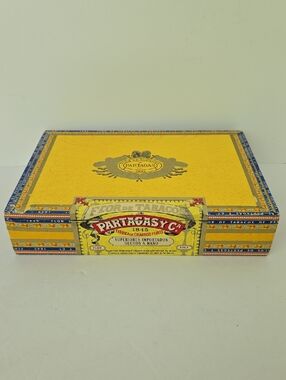 Vintage Partagas No. 2 Yellow Empty Cigar Box Craft Box